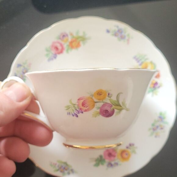 𝅺grosvenor Bone China Jackson & Gosling Flowers Tea Cup & Saucer - Picture 5 of 8